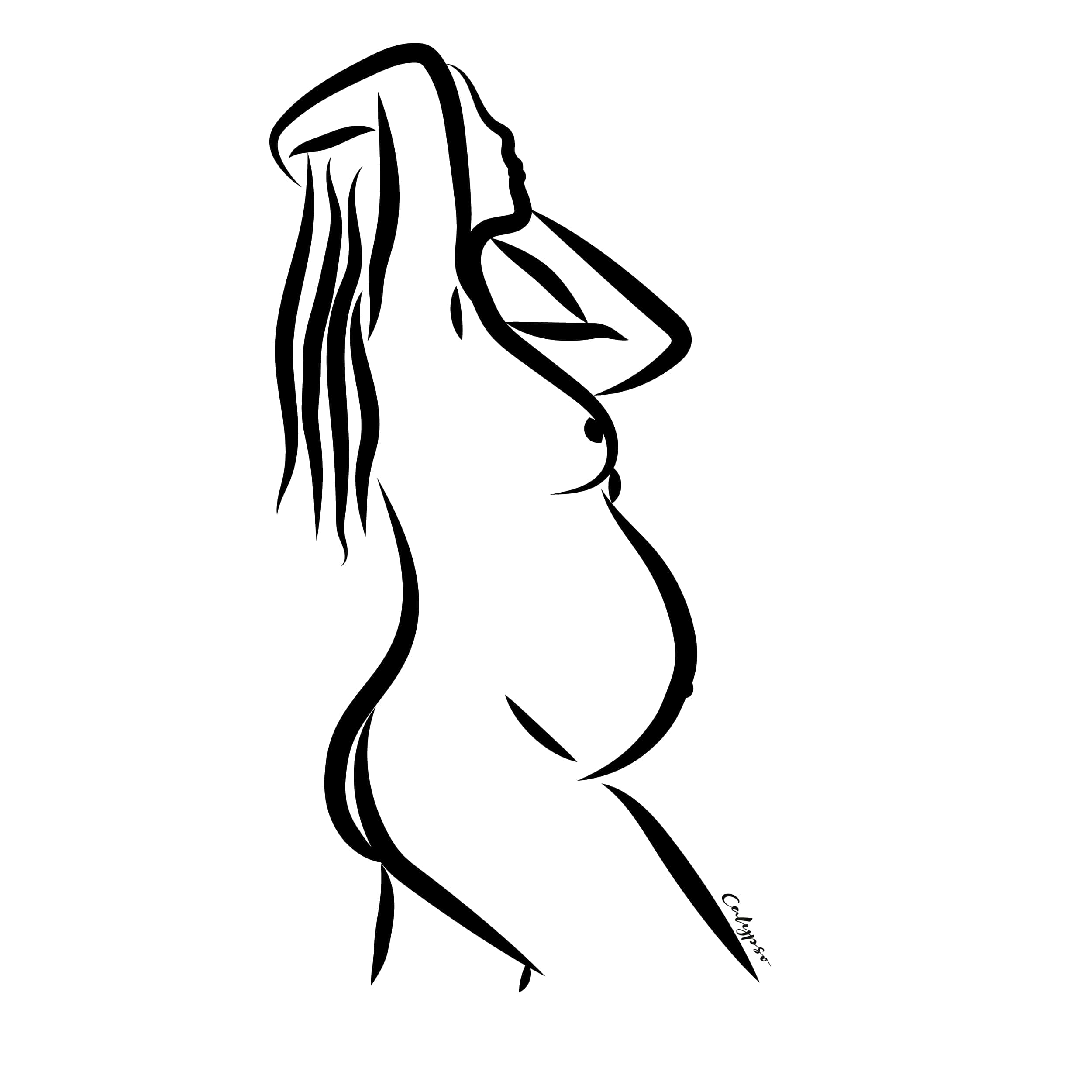 illustration_noi_et_blanc_femme_corps_enceinte